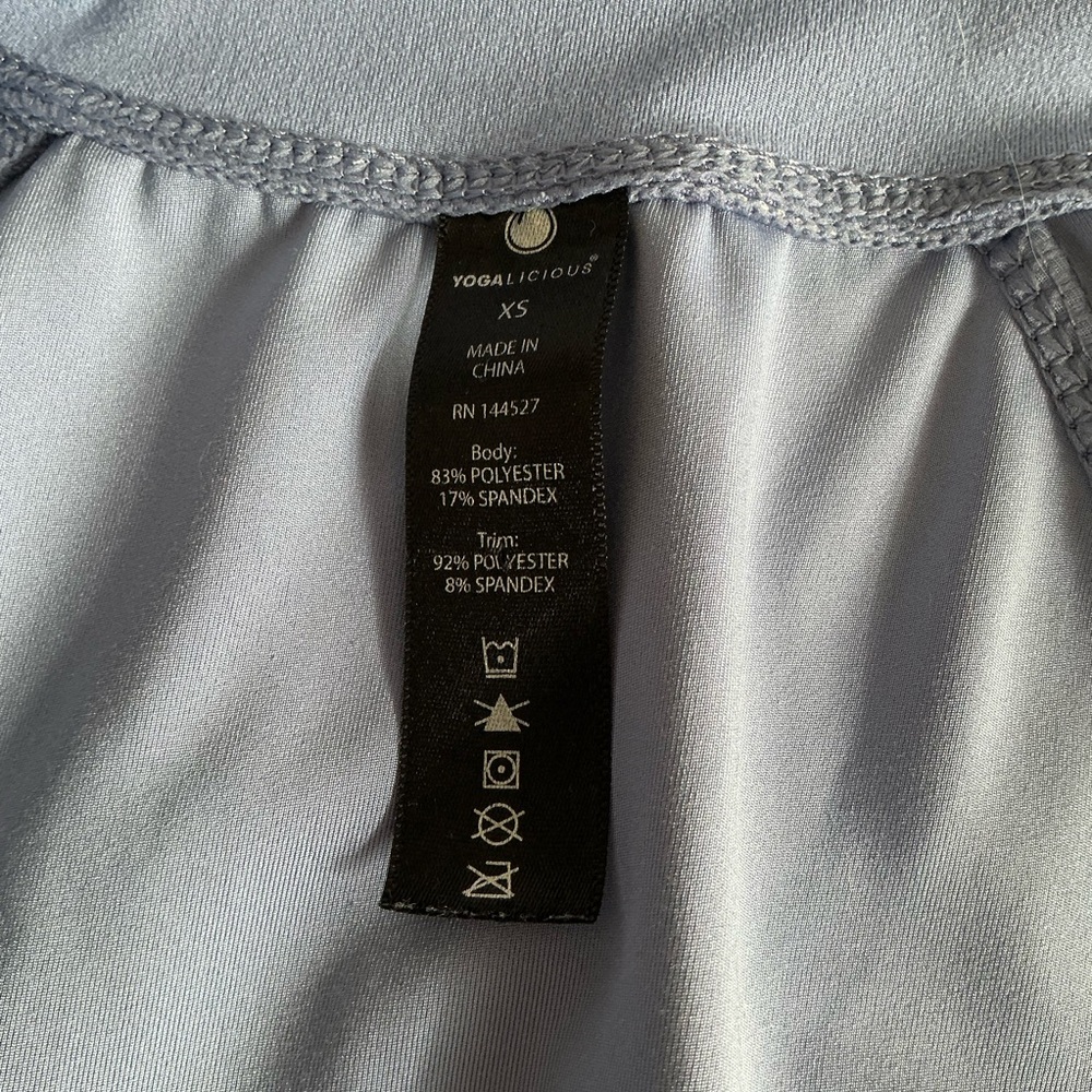 Yogalicious Women's Light Blue Zip-up - Picture 4 of 4